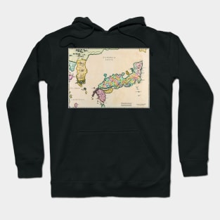 Johannes Blaeu - Japan Kingdom 1665 -  Ancient Worlds Hoodie